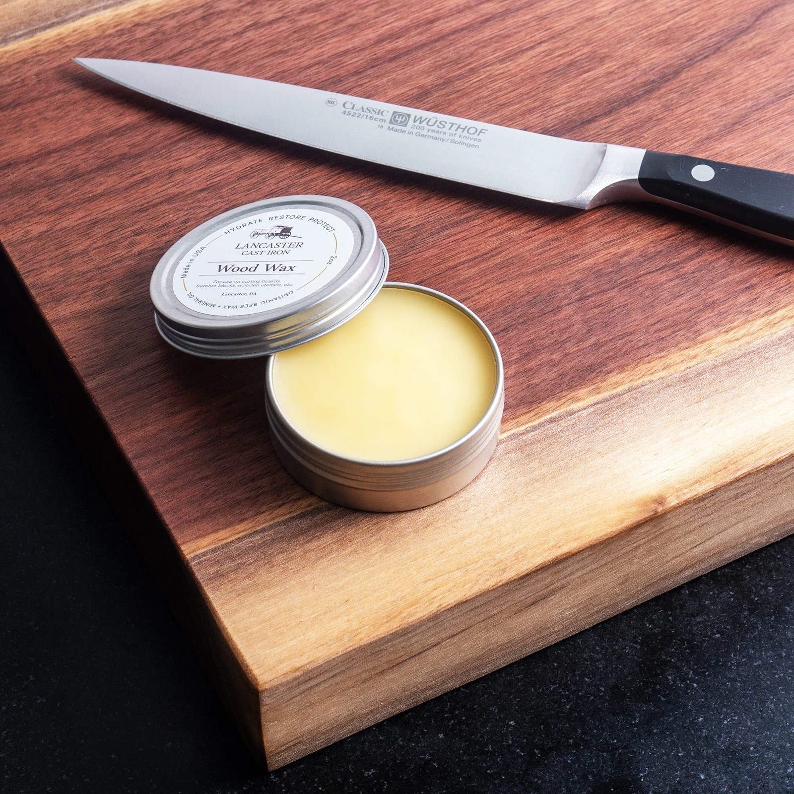 Wood Wax for Spoons, Cutting Boards, and Butcher Blocks – 2 oz Beeswax and…