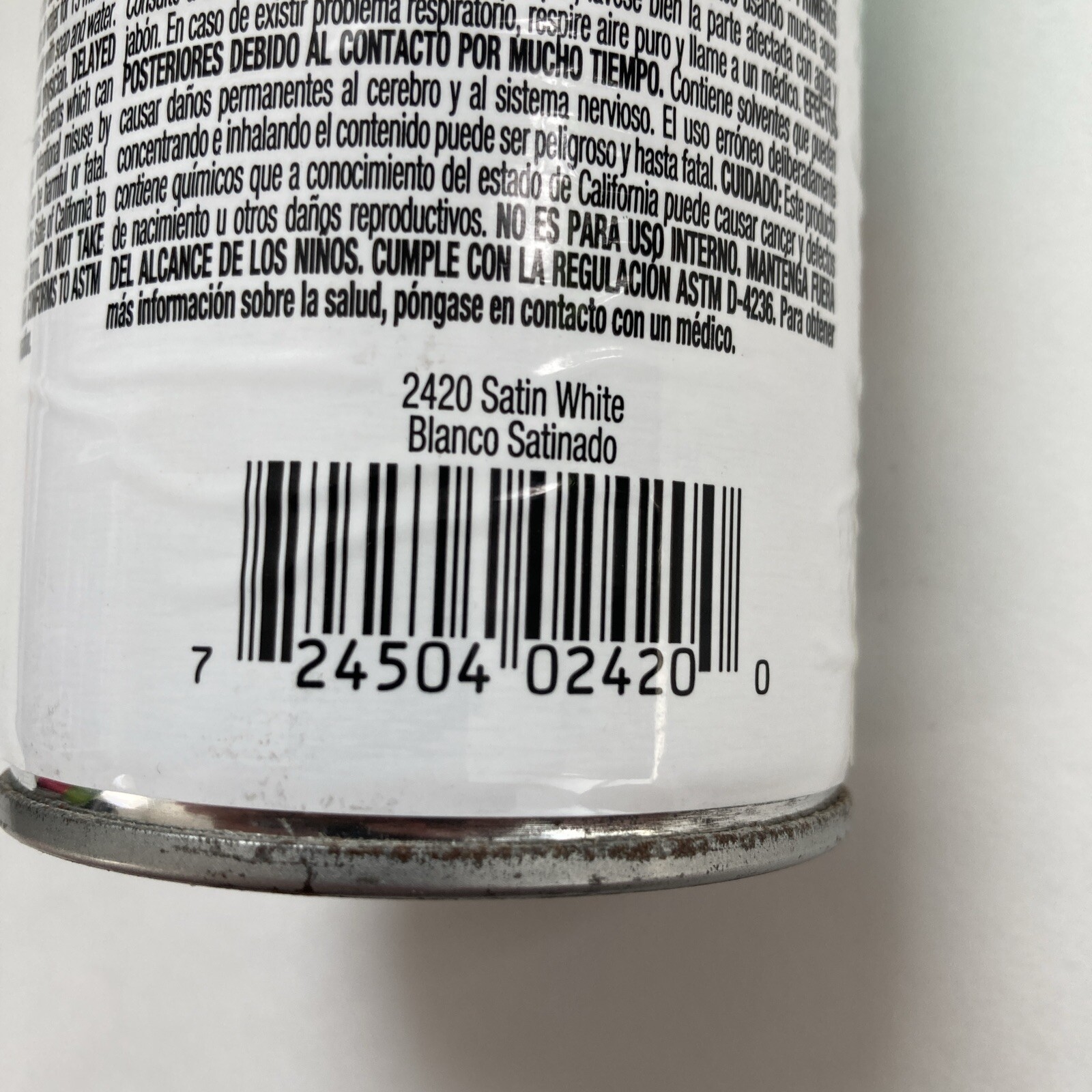 Krylon Fusion for Plastic Satin White Spray Paint, 12 oz, MPN 2420