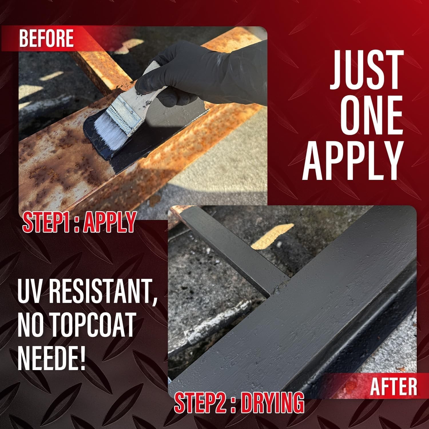 35 oz Matte Black Rust Encapsulator & Metal Primer – All Surface Protection