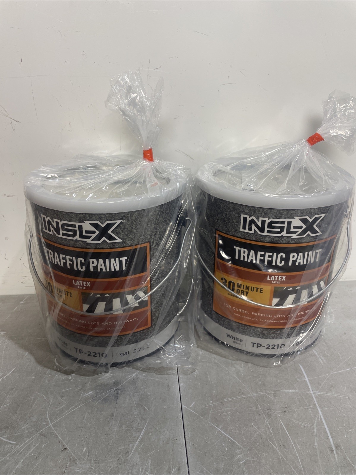 INSL-X TP221009A-01 Acrylic Latex Traffic Paint, 2 Gallons, White