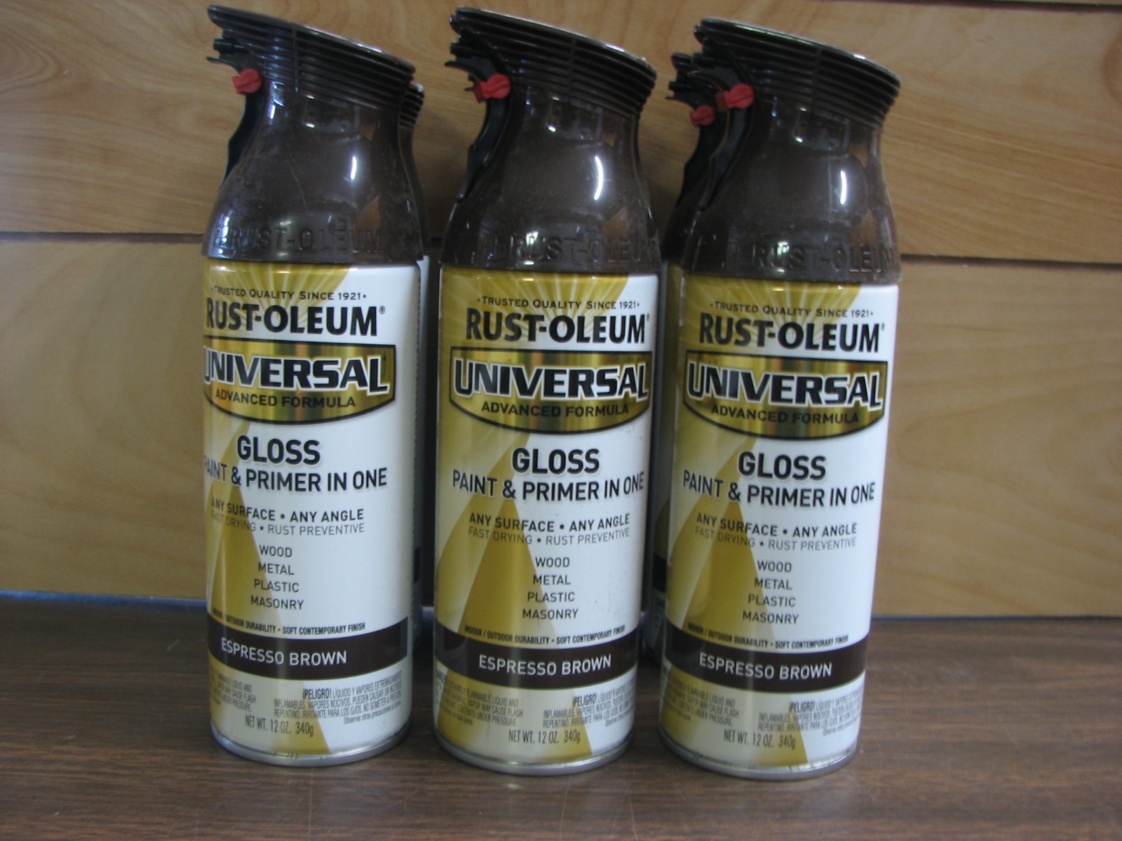 6 EA – RUST-OLEUM ESPRESSO BROWN GLOSS SPRAY PAINT