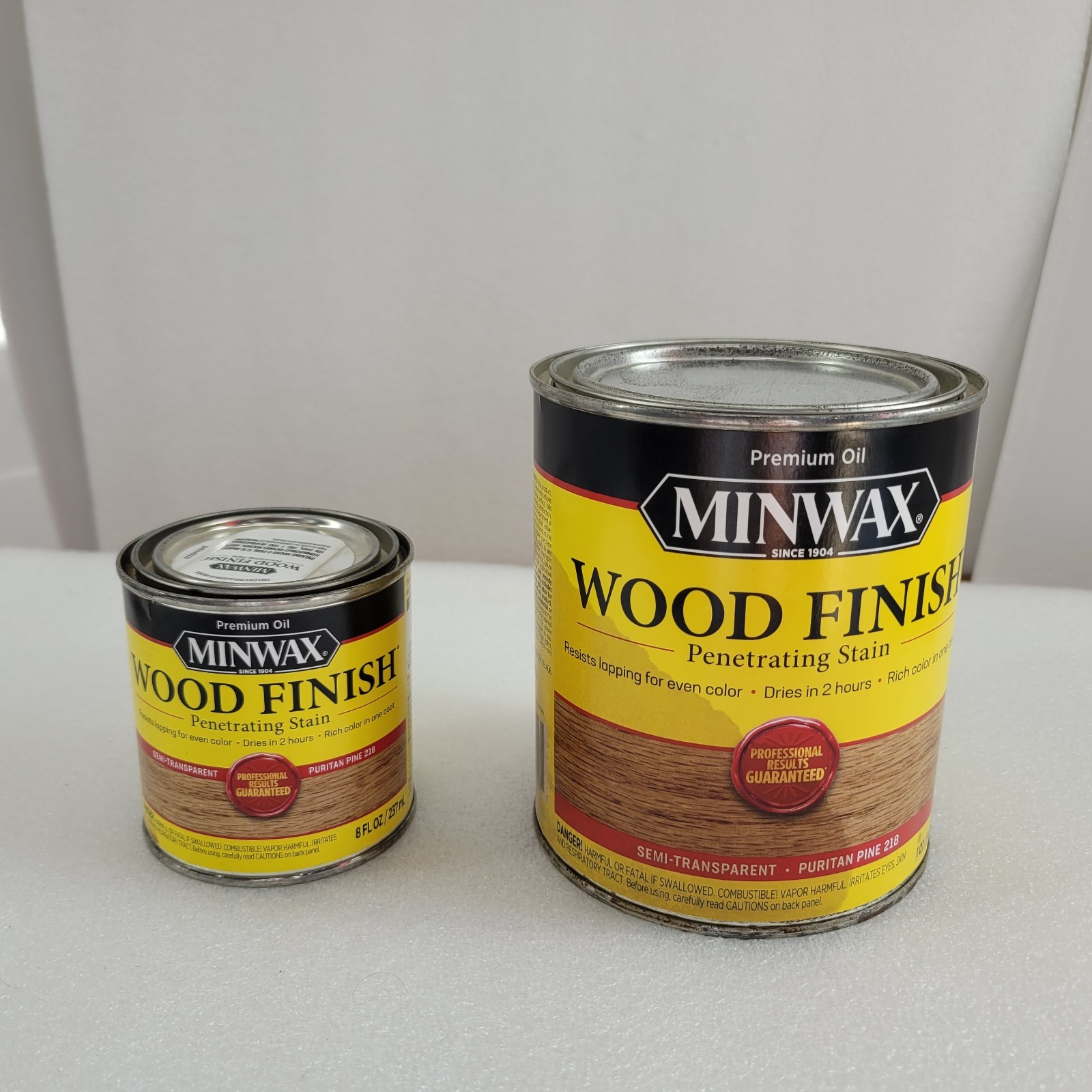 Minwax Stain Puritan Pine 218 Wood Finish (1 – 1 Quart and 1 – 1/2 Pint) – READ