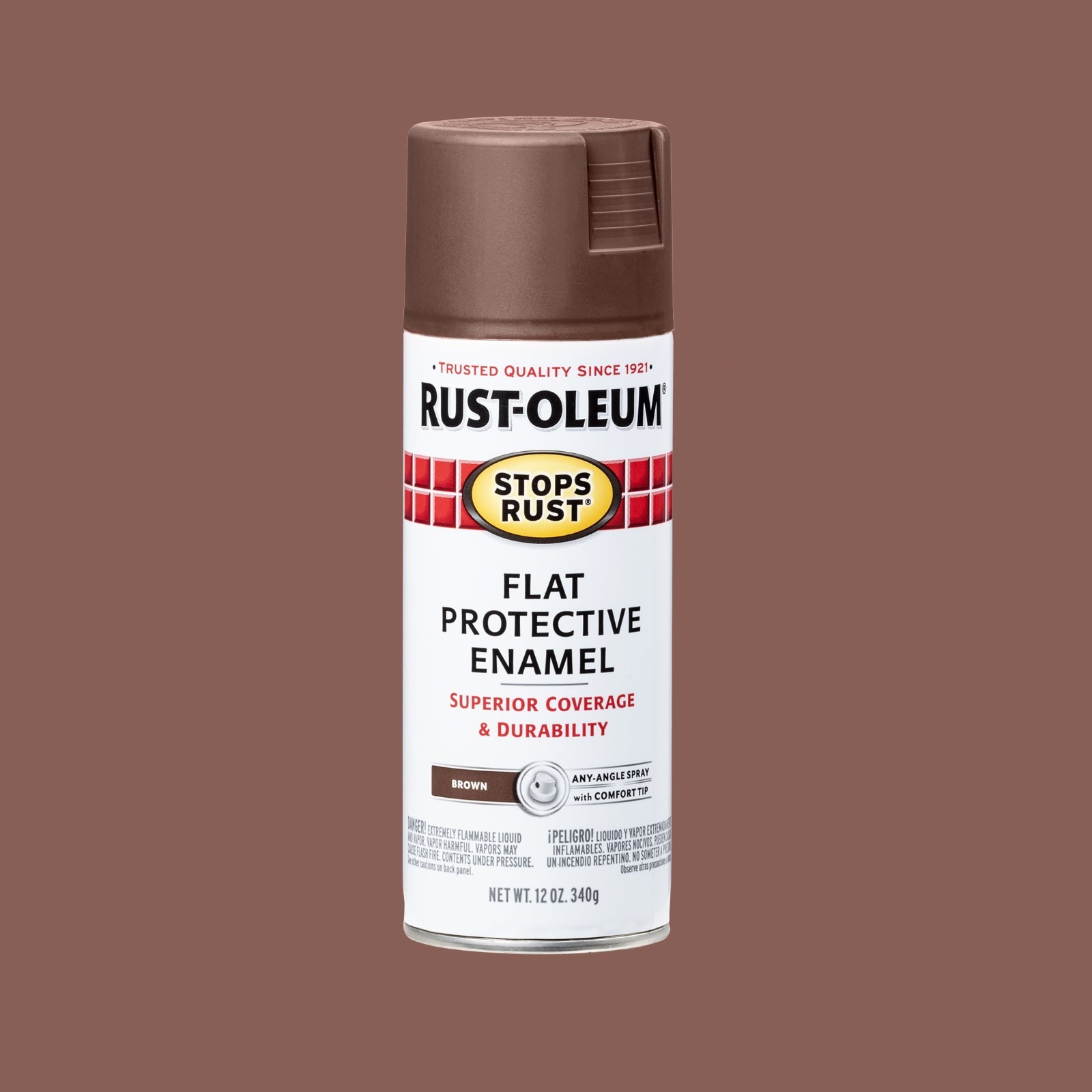 3PK Rust-Oleum Stops Rust Flat Brown Protective Enamel Spray Paint Outdoor 12 oz