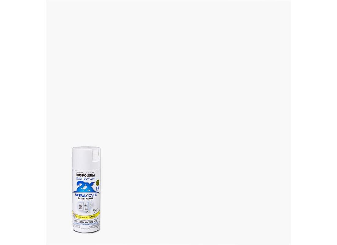 PAINTER’S Touch Flat Spray Paint, Flat, White, 12 oz, Aerosol Can