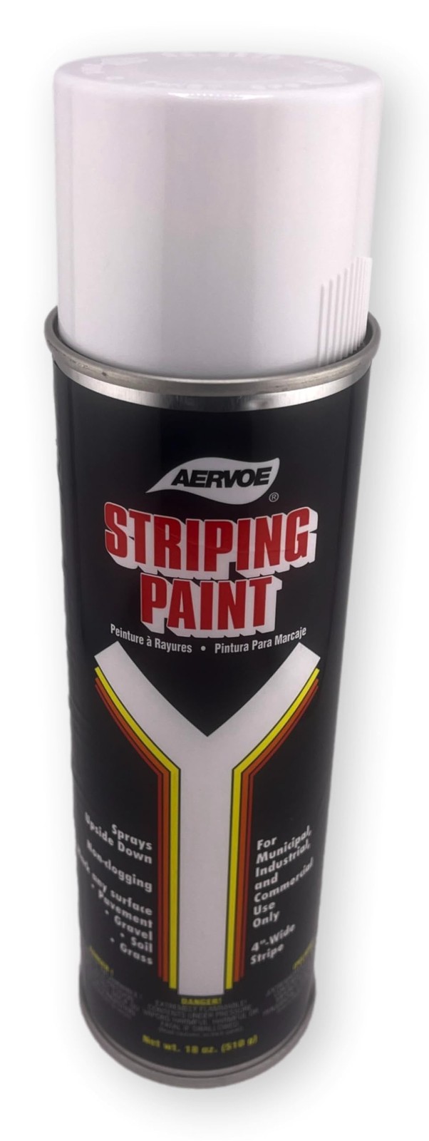 710 Striping Paint, White, Solvent-Based, 4″ Wide Stripe, Fast Drying, Case o…