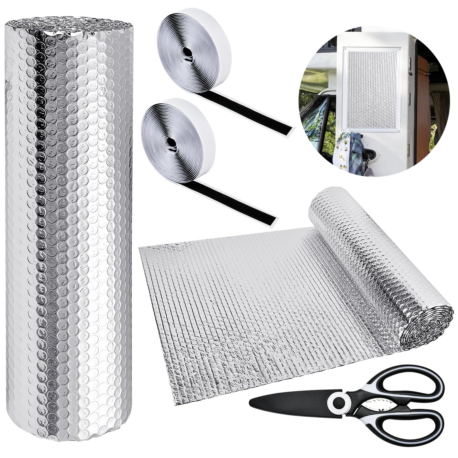 Supkiir Rv Window Shade Reflective Insulation Roll 20 Ft X 15.6 In Double Sided