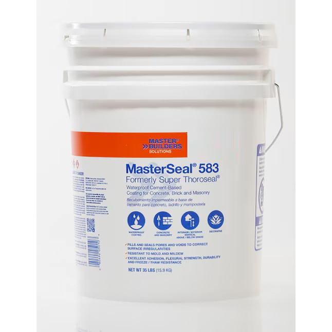 MasterSeal 583 White Mildew/Mold Resistant Interior/Exterior Waterproofer 35 Lb