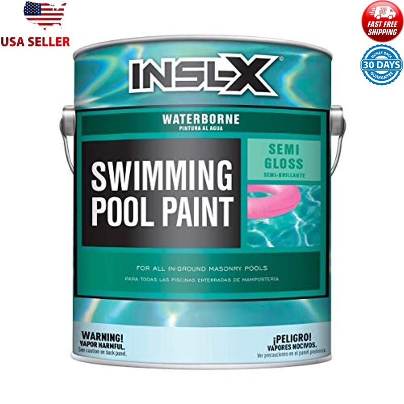 Waterborne Acrylic Pool Paint White 1 Gallon Quick-Drying Lasting Color New