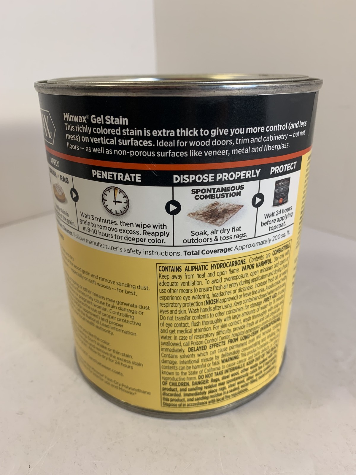Minwax Gel Stain Walnut Premium Oil Multi-Surface Semi-Transparent 1 Quart