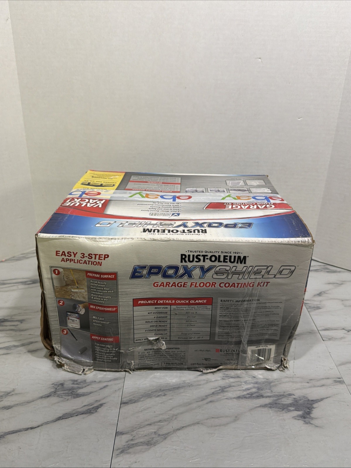 Rust-Oleum 251870 EPOXYSHIELD Garage Floor Coating Gray 2.5 Kit
