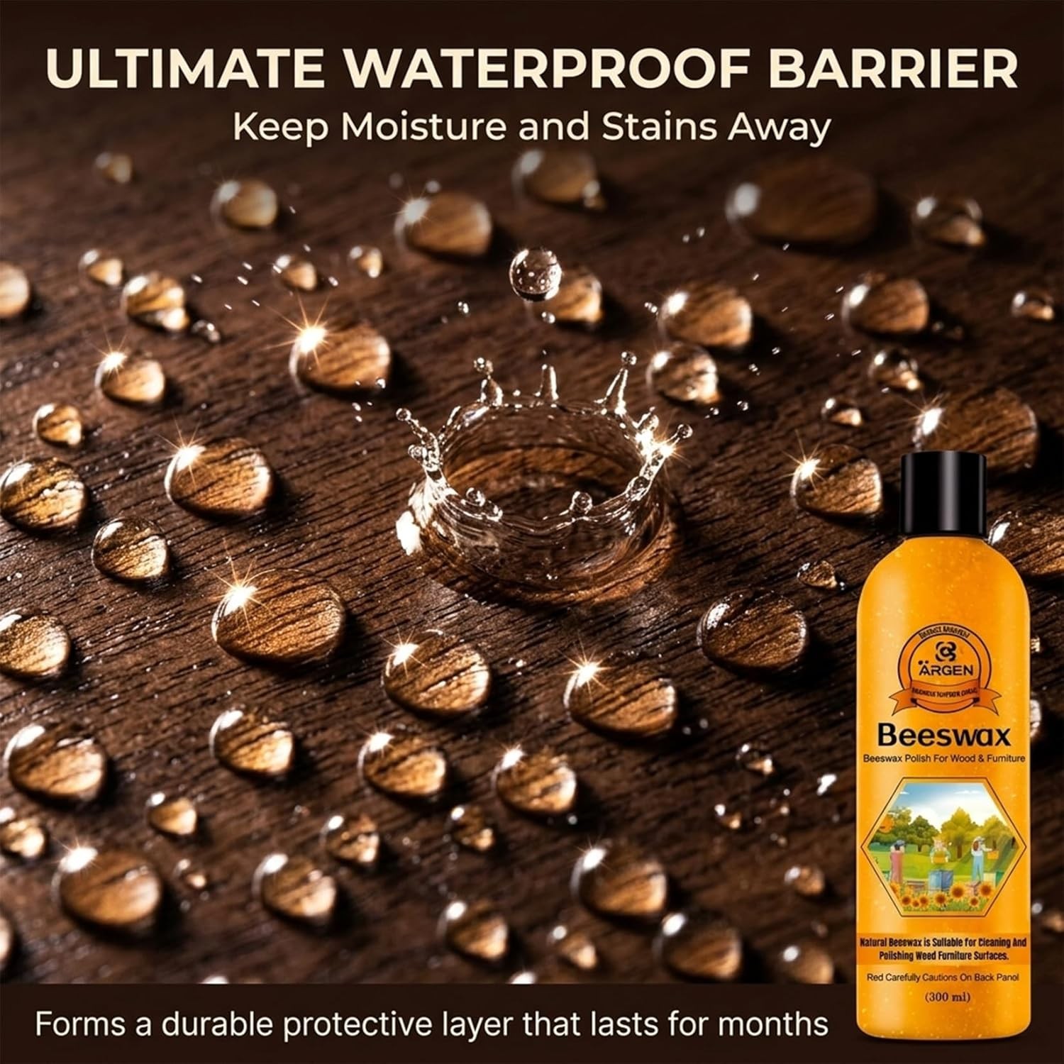 Beeswax Furniture Wood Polish – Wood Seasoning Beeswax Oil for Wood Natural Wood