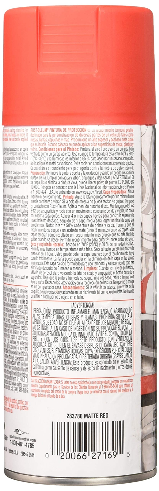 Rust-Oleum Peel COAT 11oz Red Matte Temporary Shoe Paint Easy Peel Off Finish