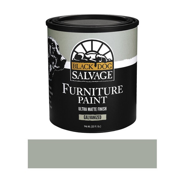 Furniture Paint, Gray “Galvanized”, Matte Grey, Water Based, Low VOC