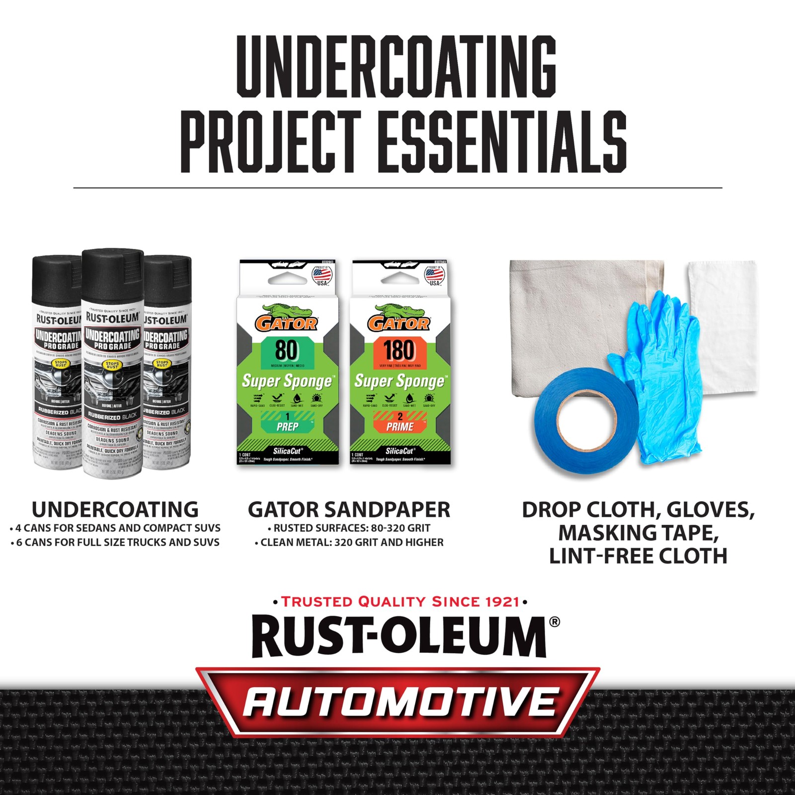 Rust-Oleum 248656 Professional Grade Rubberized 15 Ounce (Pack of 1), Black