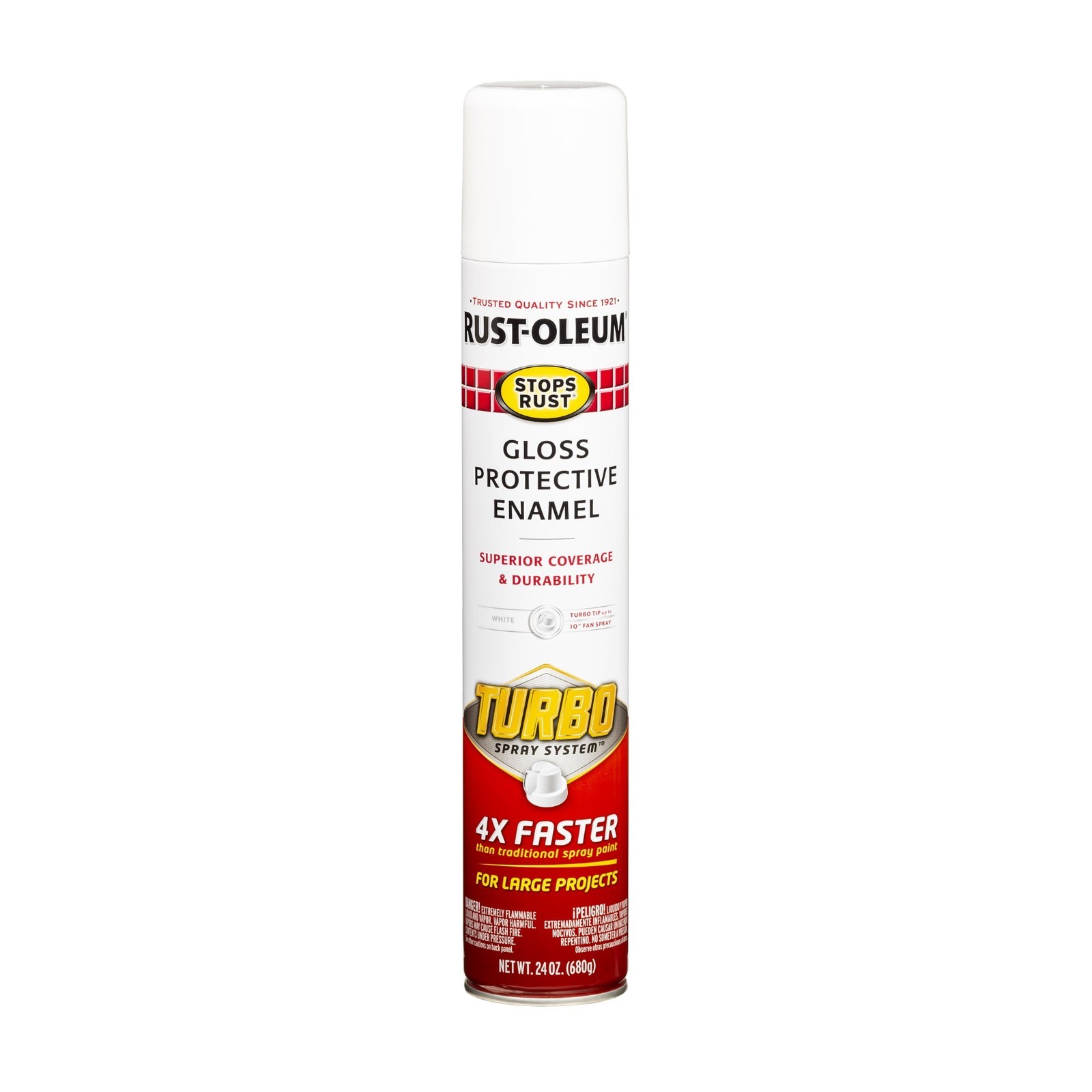 3 Pack Rust-Oleum Stops Rust Turbo Gloss White Spray Paint 24 oz Can 334133 New