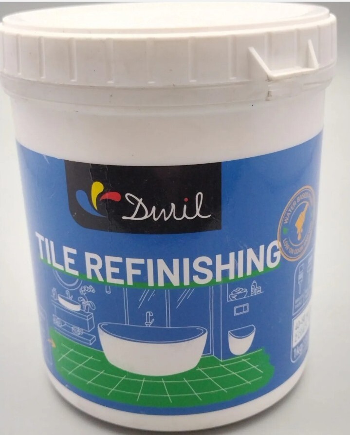 Duril Tile Refinishing 1kg 33 Fl Oz White exp 2024 Brush roll or spray