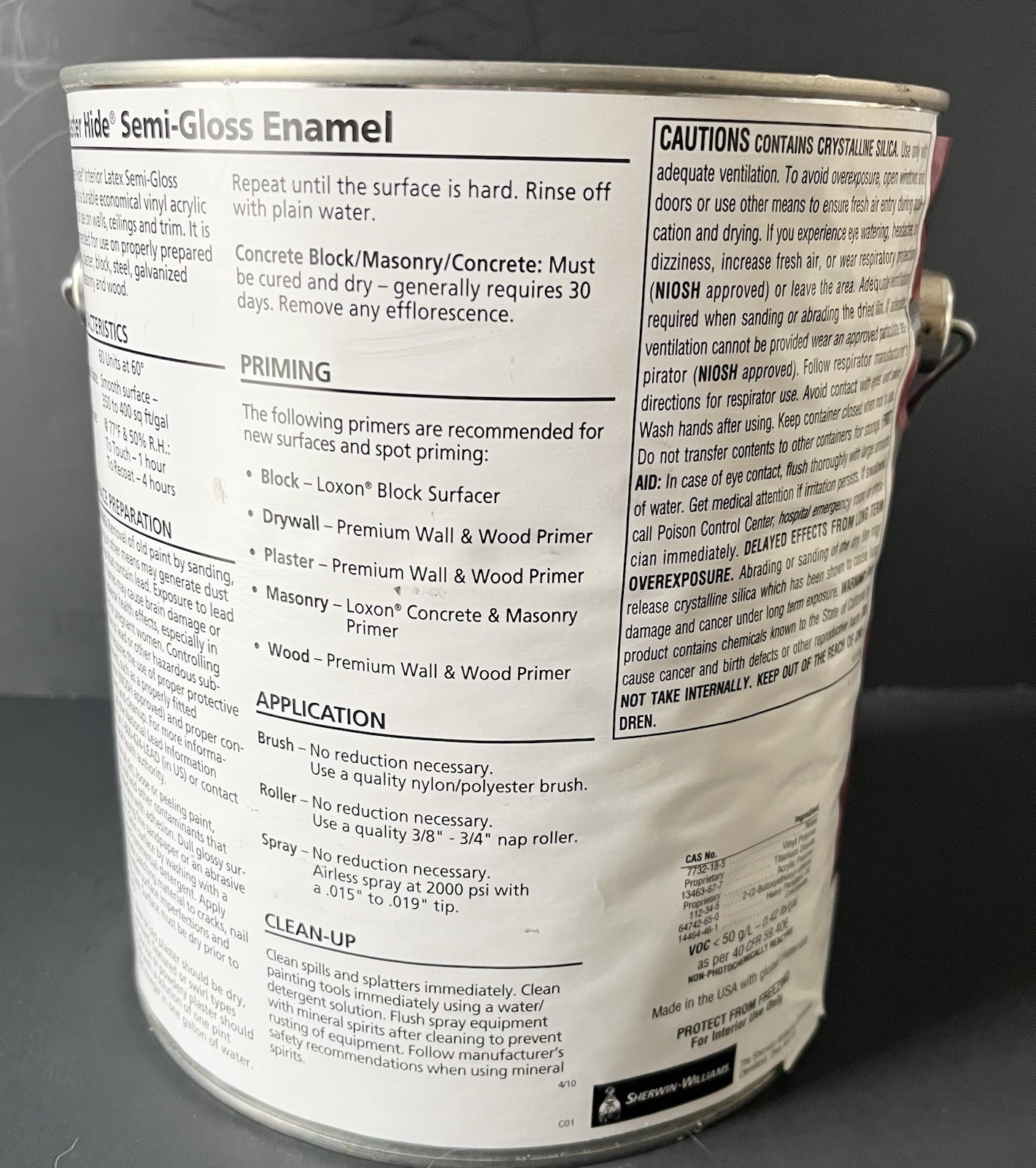 Master Hide Semi-Gloss UNOPENED Sherwin Williams Extra White Base Enamel IYKYK