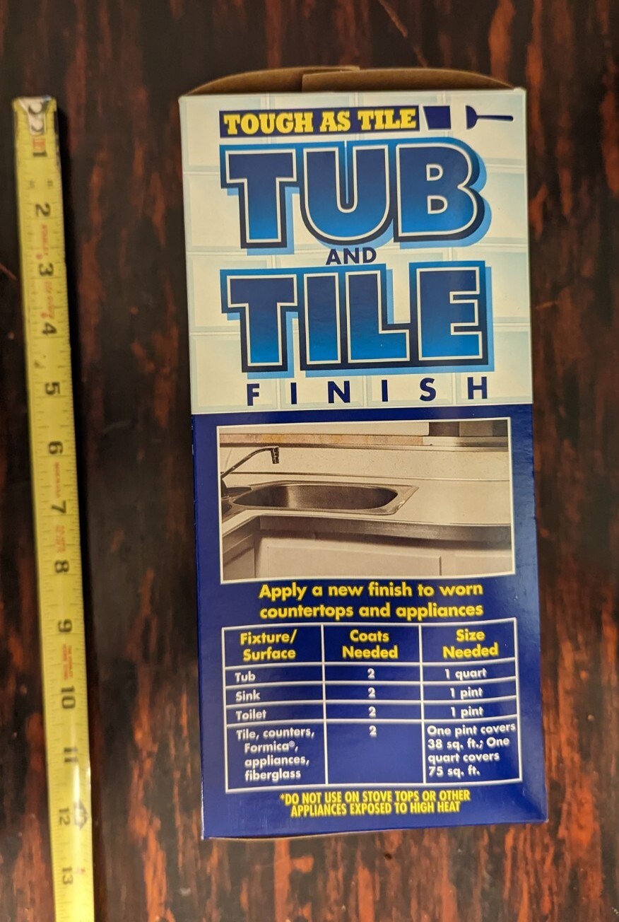NOS OEM 32 oz Tough As Tile Sink Tile Fiberglass Metal Formica Refinishing Kit