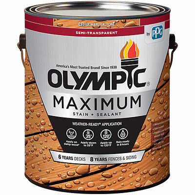 Olympic 79551A/01 Maximum Deck, Fence & Siding Stain & Sealant, Exterior,