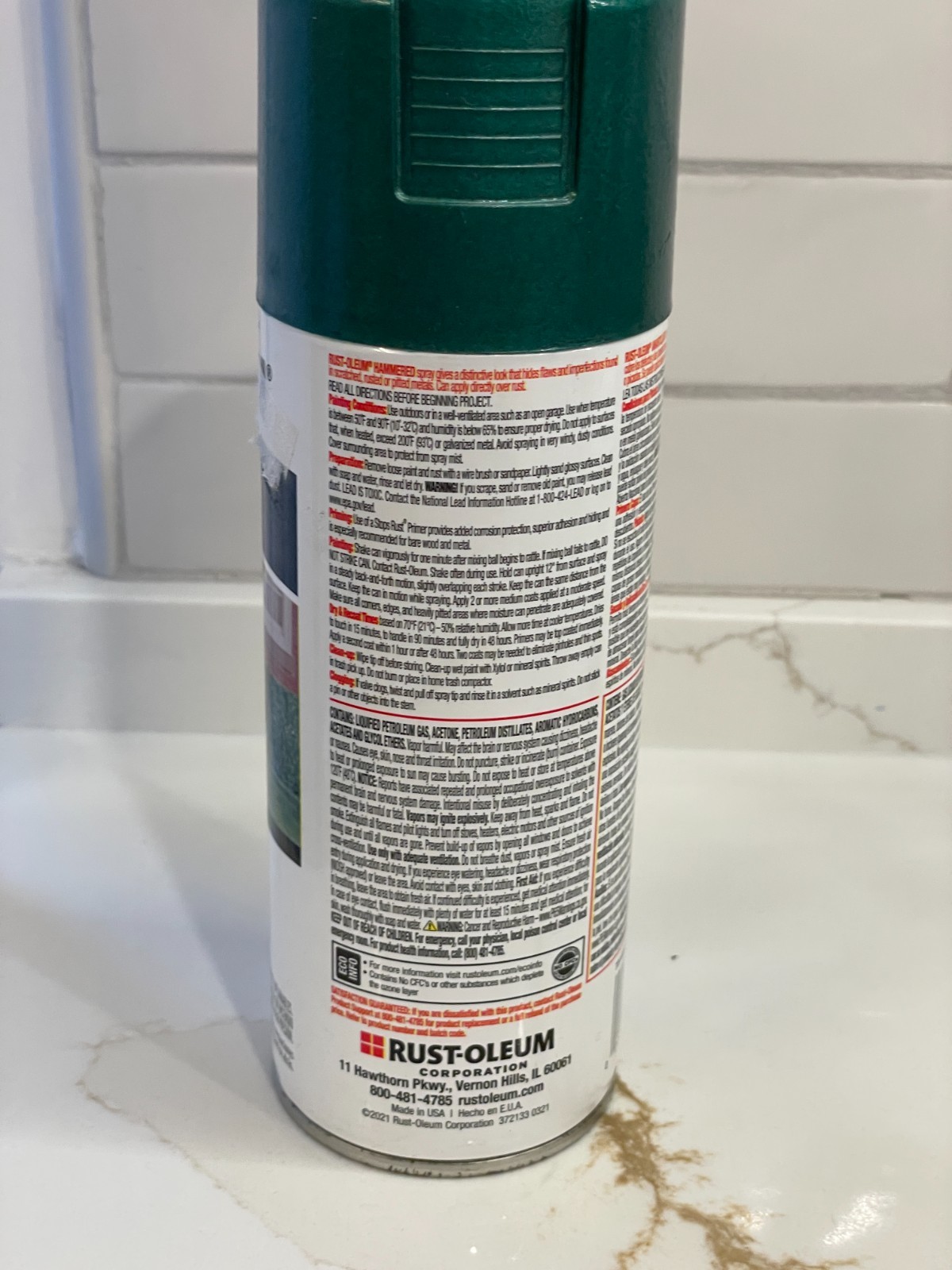 Rust-oleum Hammered Deep Green Spray Paint 7211 Discontinued New