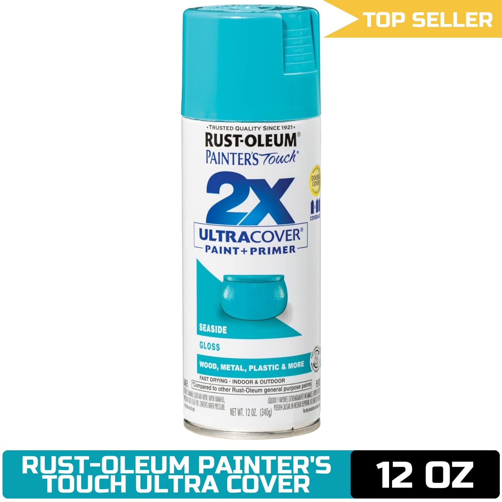 Rust-Oleum Painter’s Touch 2X Ultra Cover Gloss Seaside Spray Paint 12 oz
