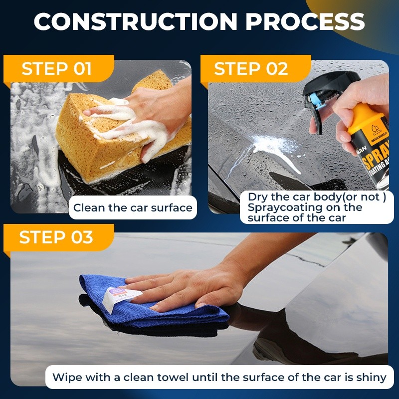 300ML Set Nuan Car Coating Spray |Protection Quick Car Wax Polish Fast Shipping