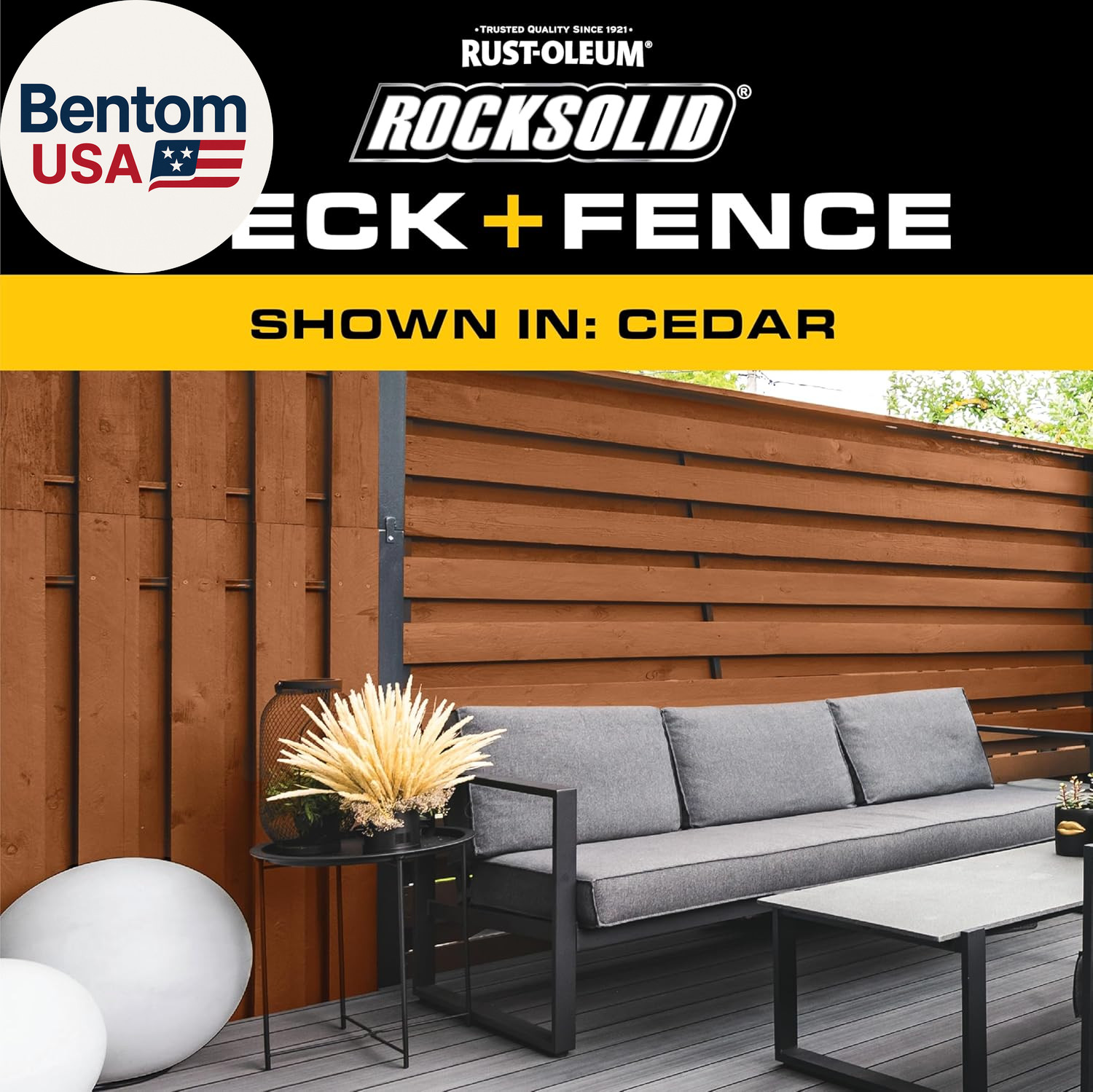 Rocksolid Deck+Fence Protective Stain & Sealer with Turbo Spray System | Oil‑Bas