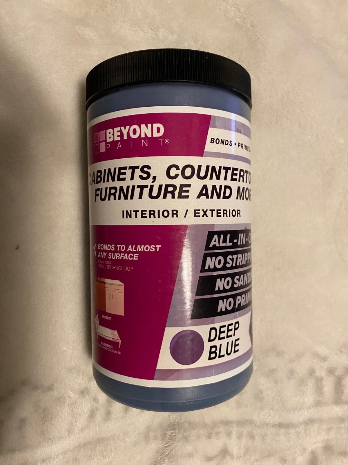 BEYOND PAINT Furniture Cabinets Countertops All-In-One Paint Quart Deep Blue