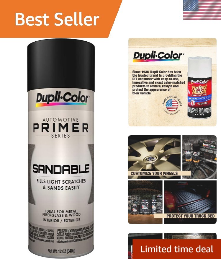 12 oz. Black EZ Touch Primer Spray for Smooth Vehicle Finishes – Fast-Drying