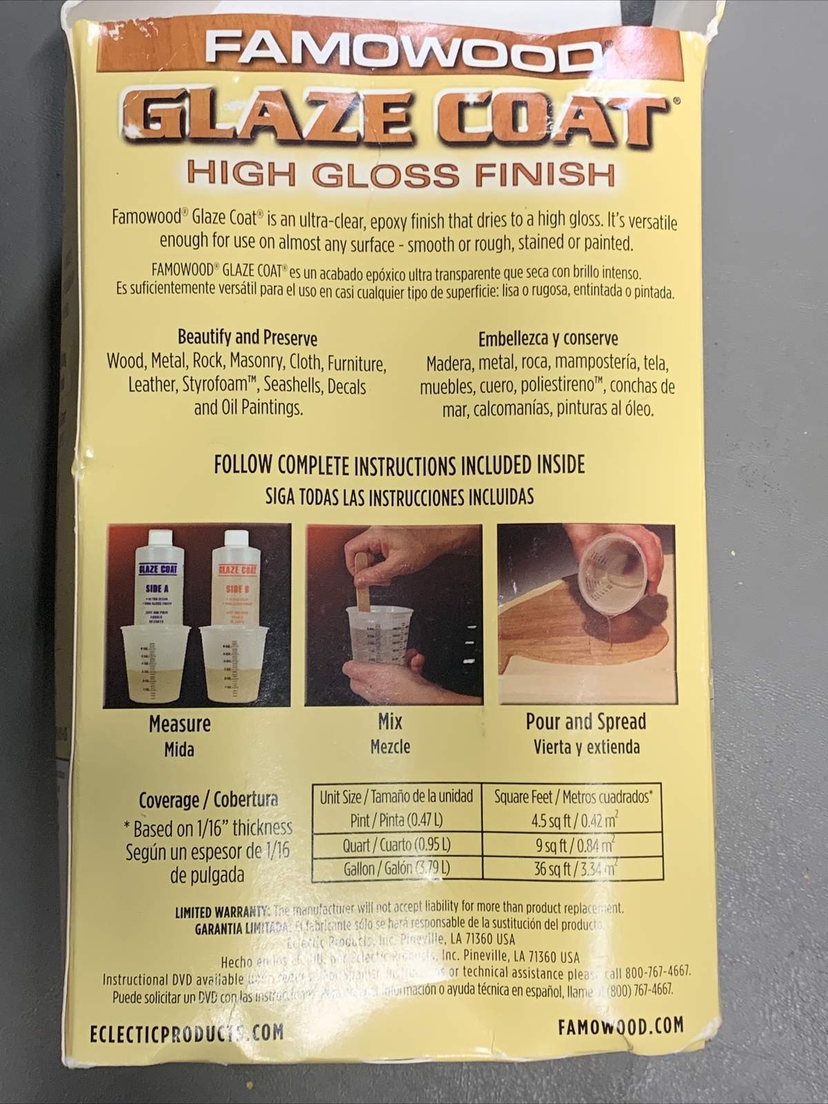 FamoWood Glaze Coat , High glass finish epoxy kit