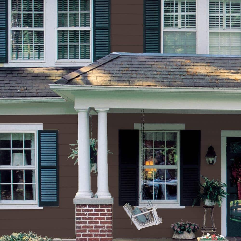 1 gal. #PFC-25 Dark Walnut Solid Color House and Fence Exterior Wood Stain
