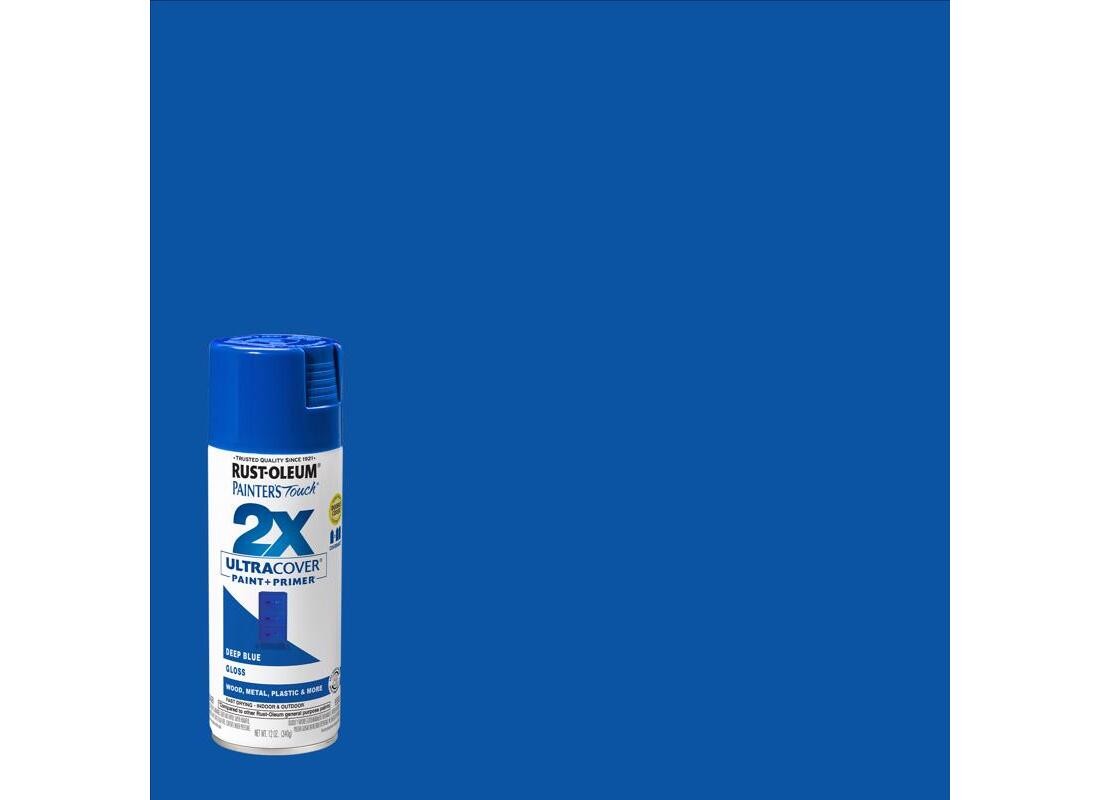 PAINTER’S Touch Gloss Spray Paint, Gloss, Deep Blue, 12 oz, Aerosol Can