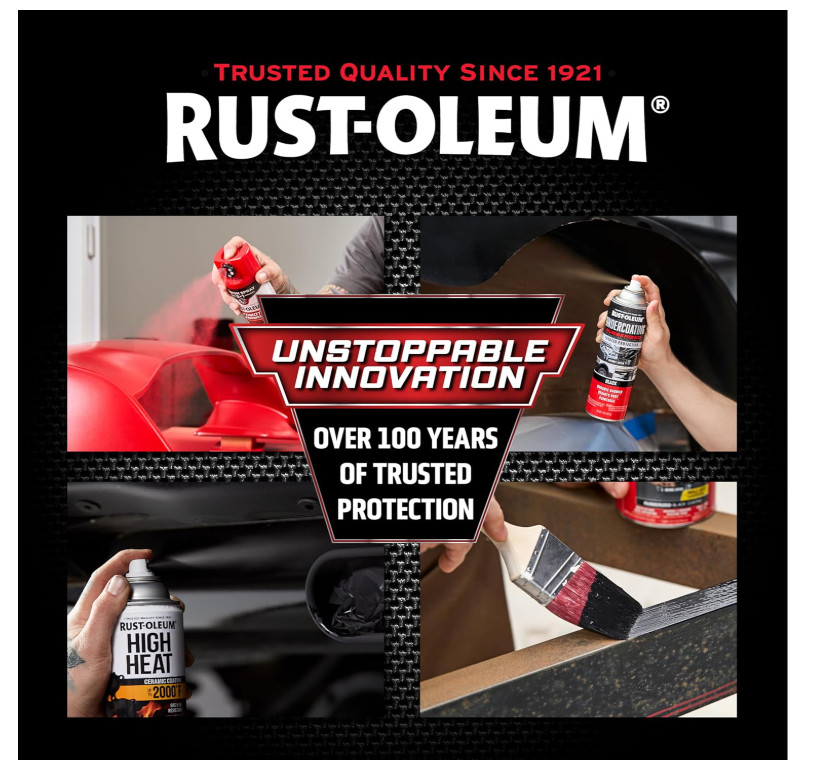 Rust-Oleum 248657-6PK Stops Rust Undercoating Spray, 15 oz, Rubberized Black, 6