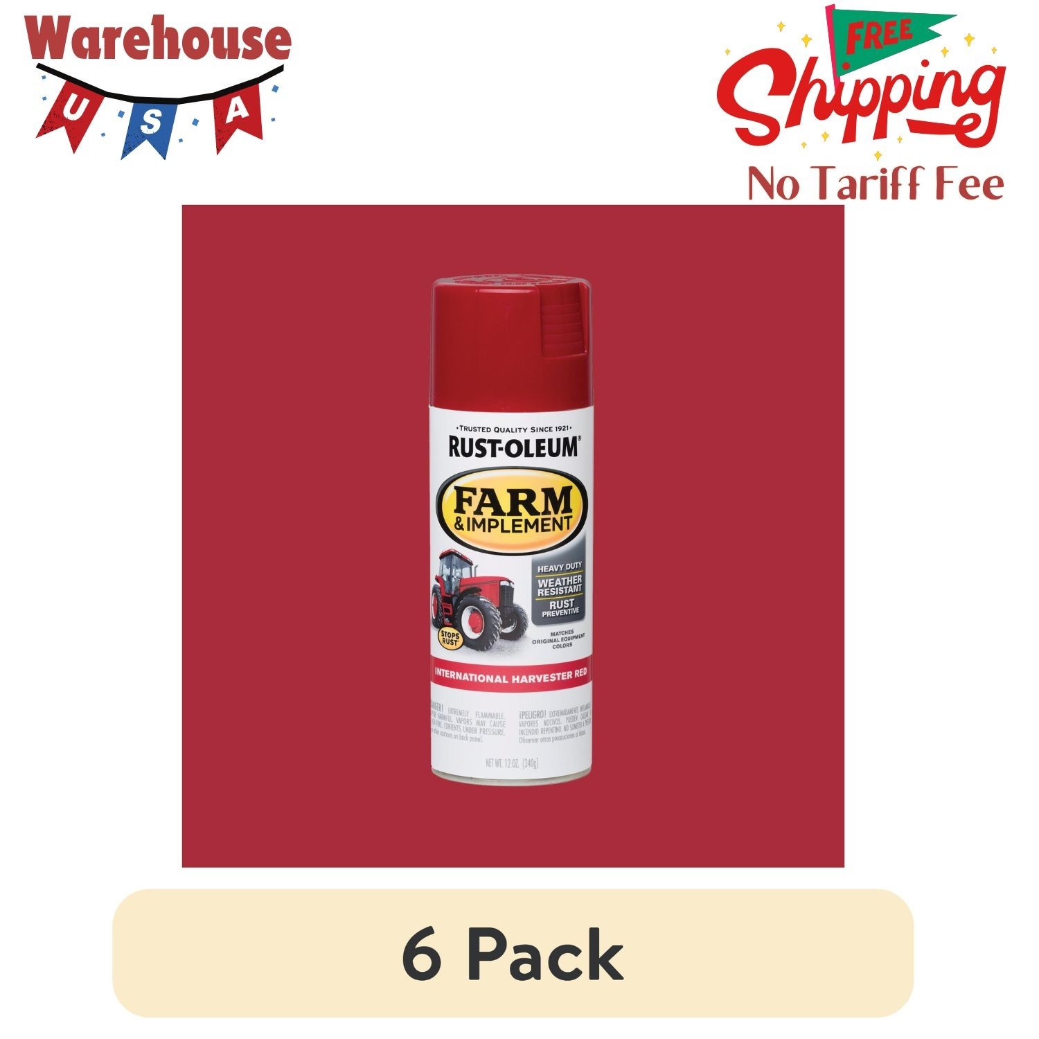 International Harvested Red, Specialty Farm & Implement Gloss Spray Paint, 12 oz