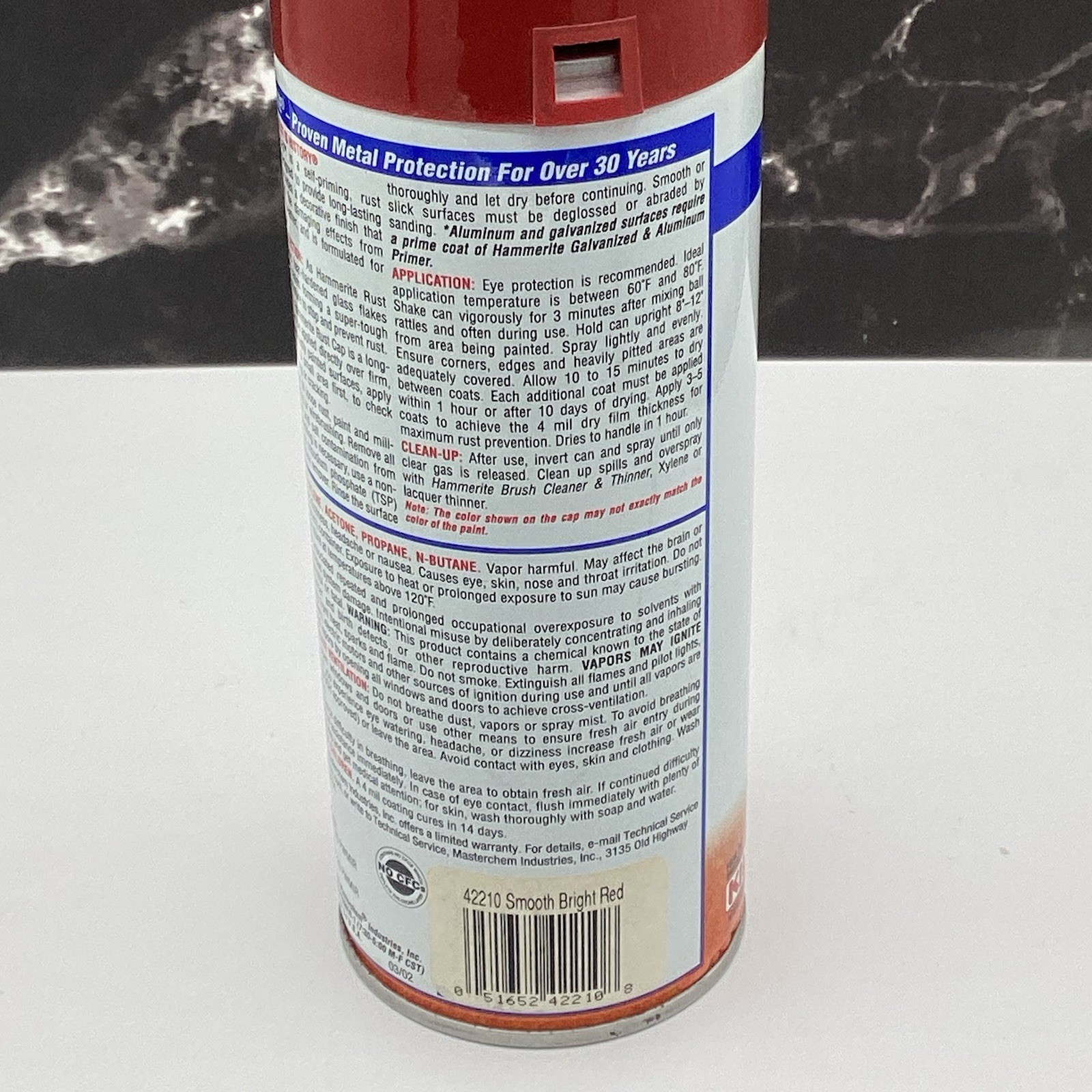 1 – Hammerite Rust Cap Bright Red Smooth Finish Metal Spray Can