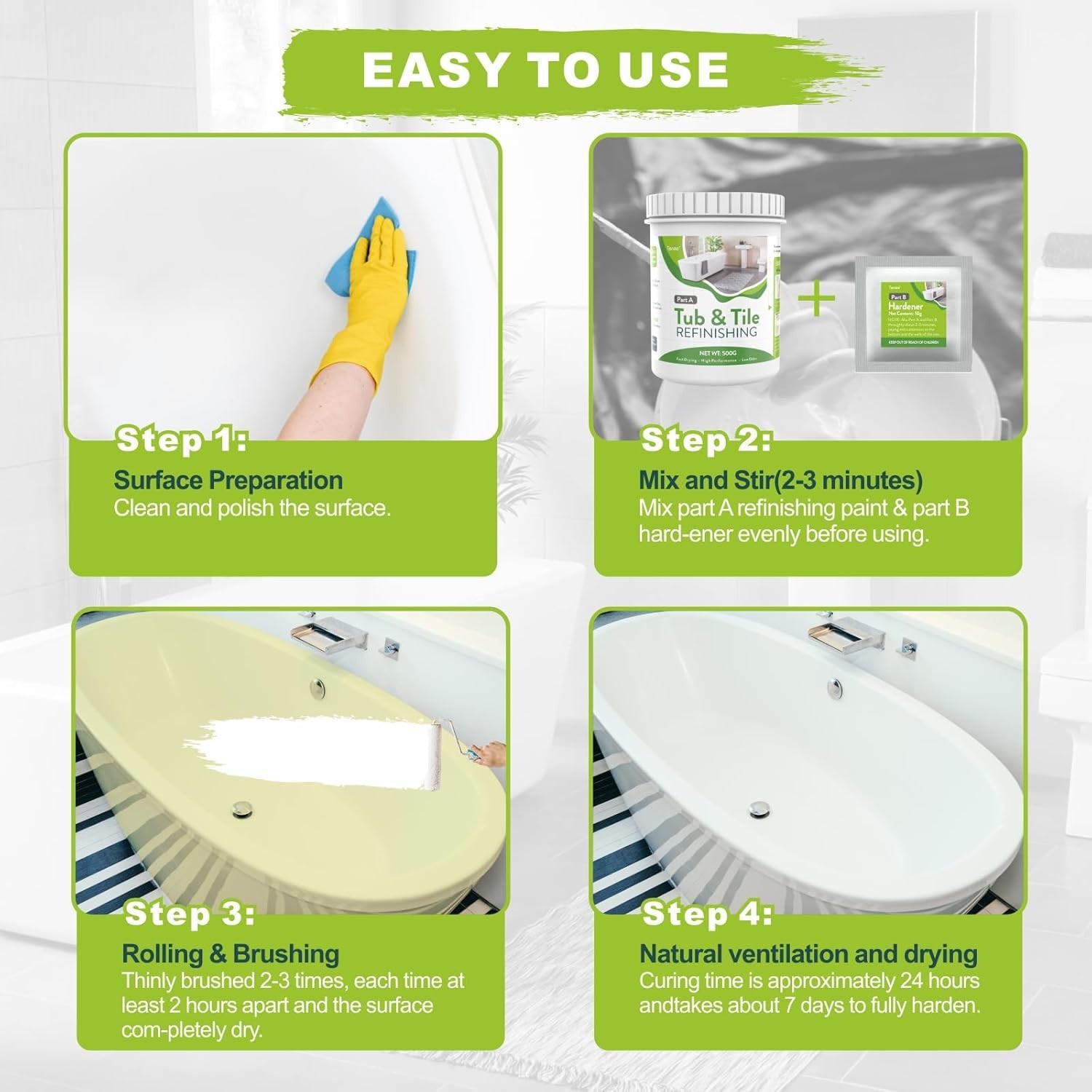 Tub and Tile Paint Kit – Bathroom Refinishing