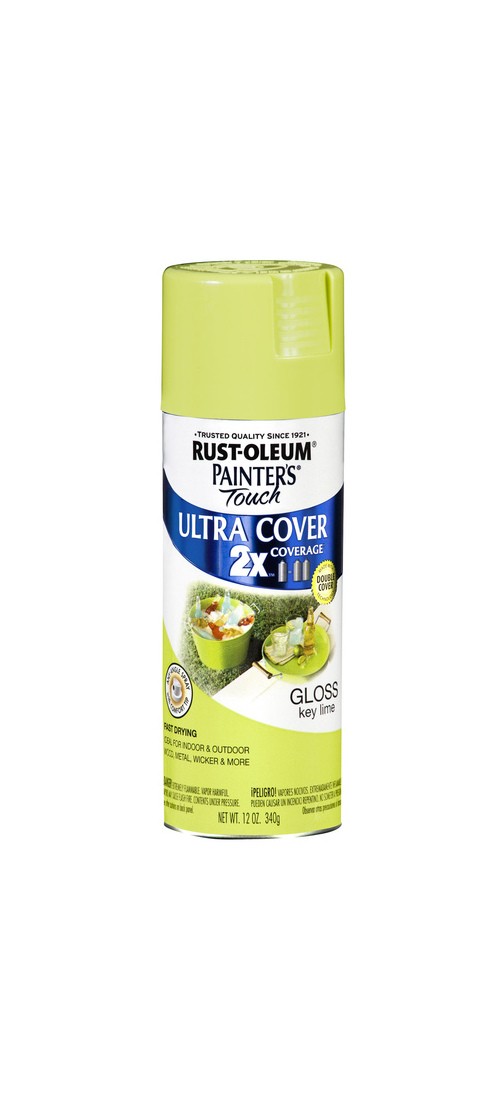 PAINTER’S Touch Gloss Spray Paint, Gloss, Key Lime, 12 oz, Aerosol Can
