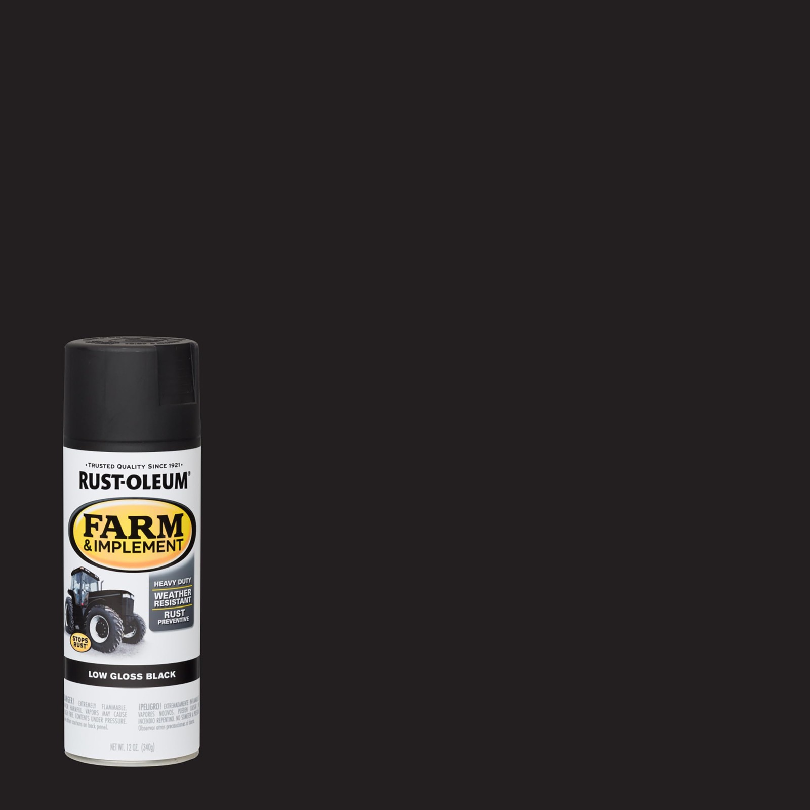 HeavyDuty Black Farm Implement Spray Paint 12 oz Rust Preventative for Tractors