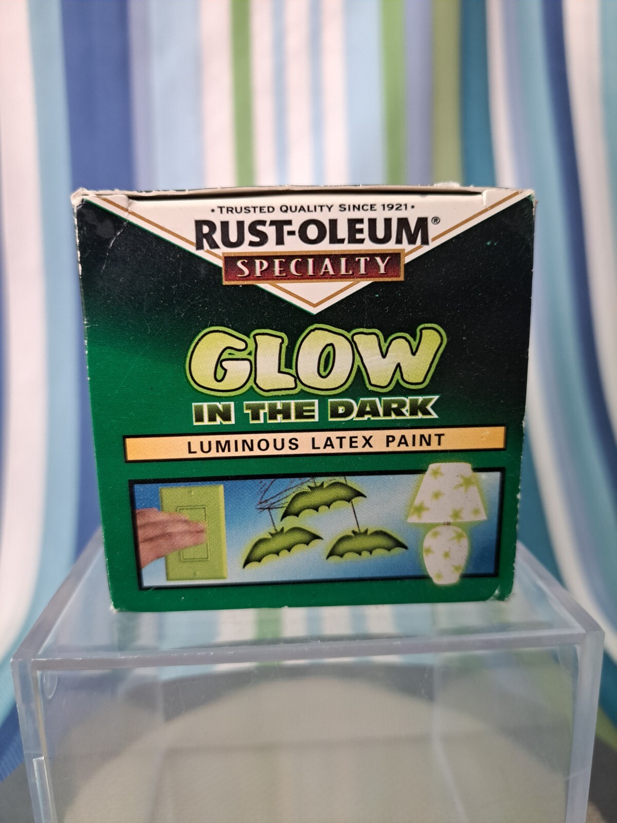 NOS 2004 RUST-OLEUM SPECIALTY GLOW IN THE DARK LUMINOUS LATEX PAINT CAN BIN09