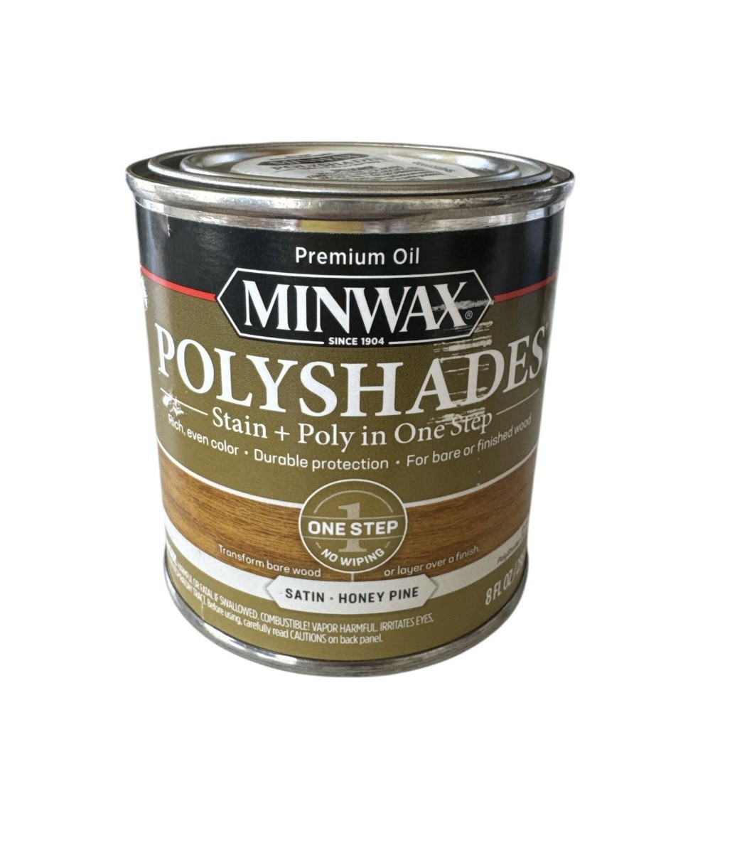 Minwax PolyShades Stain + Poly In One Step HONEY PINE SATIN 1/2 pt New