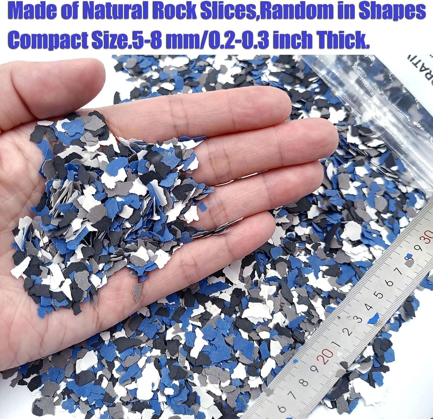 Epoxy Floor Flakes 1Lb, Decorative Floor Coating Flakes for Epoxy Flooring, Enha
