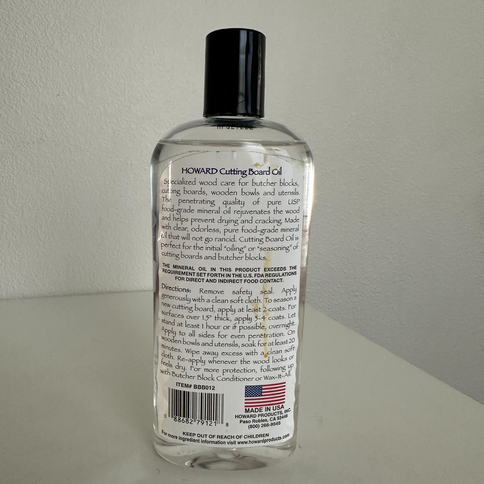 IKEA SKYDD Wood Treatment Mineral Oil 17 oz, Howard Cutting Board Oil Lot of 2