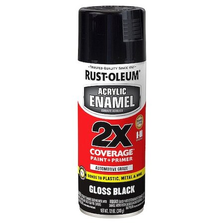 Rust-Oleum 271903 Acrylic Enamel Spray Paint, Gloss, Black
