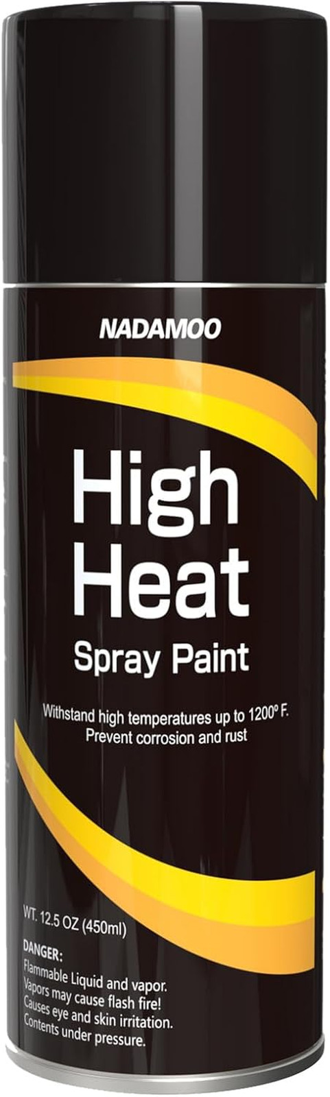 Black High Heat Spray Paint 1200°F Heat Resistant Metal Coating Aerosol