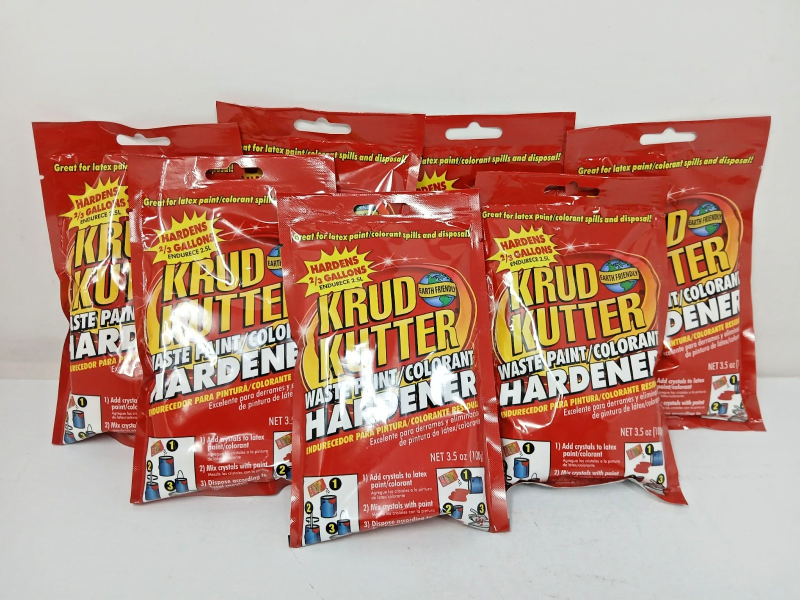 7 Pack – Krud Kutter Waste Paint Hardener 3.5 oz Great for Latex Spills