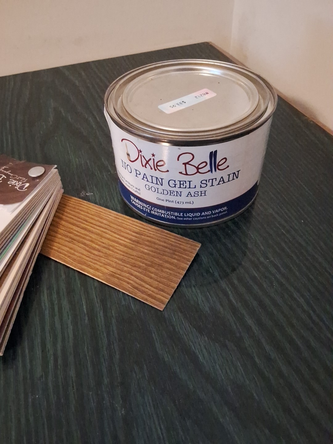 Dixie Belle No Pain Gel Stain Oil-Based, 1 Pint, Golden Ash