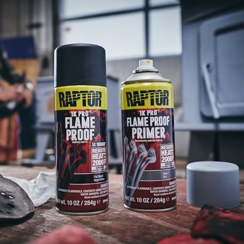 RAPTOR Flameproof Primer Spray, Professional Grade, Extra Tough Automotive Pr…