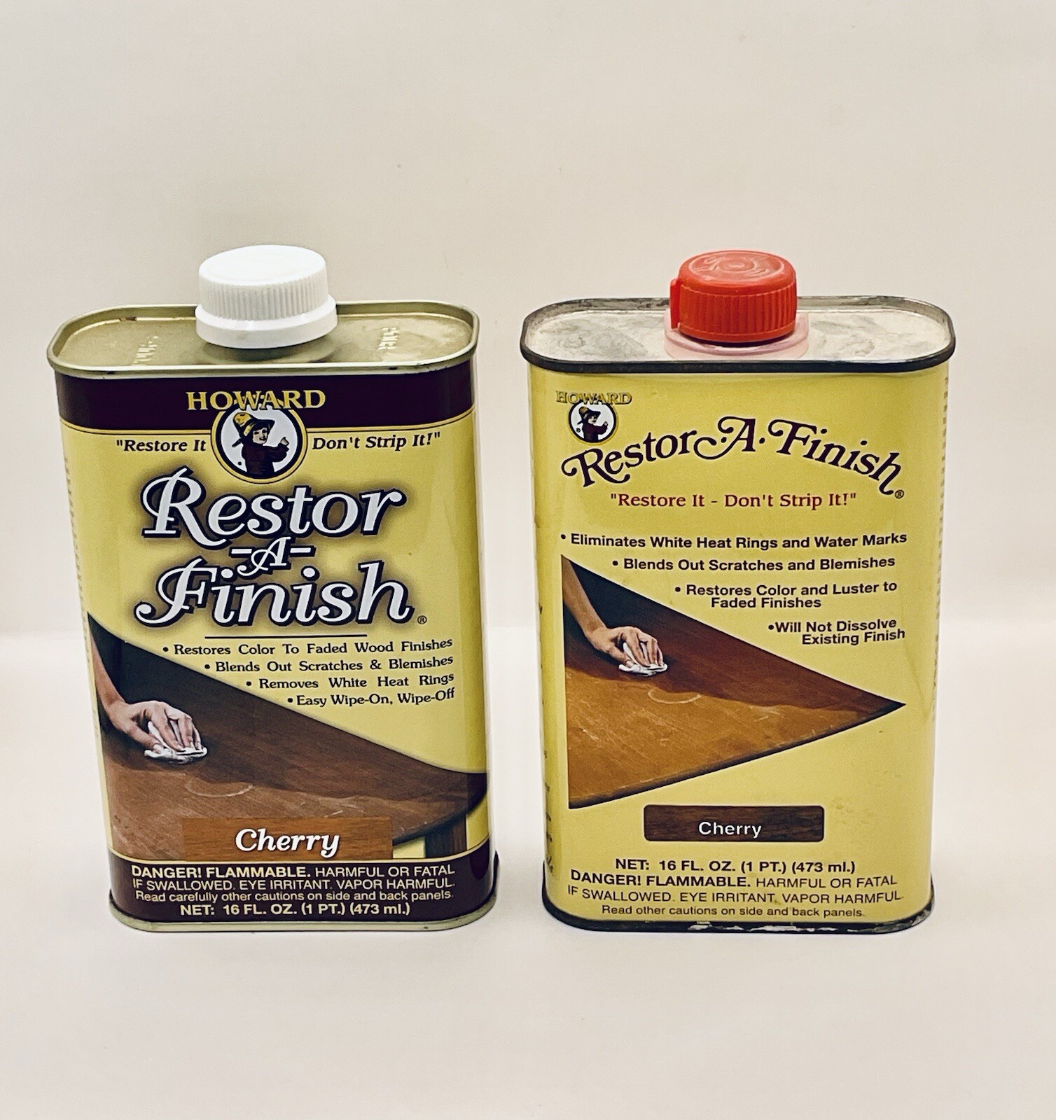 HOWARD RESTOR-A-FINISH CHERRY 16 FL OZ VINTAGE LOT OF 2