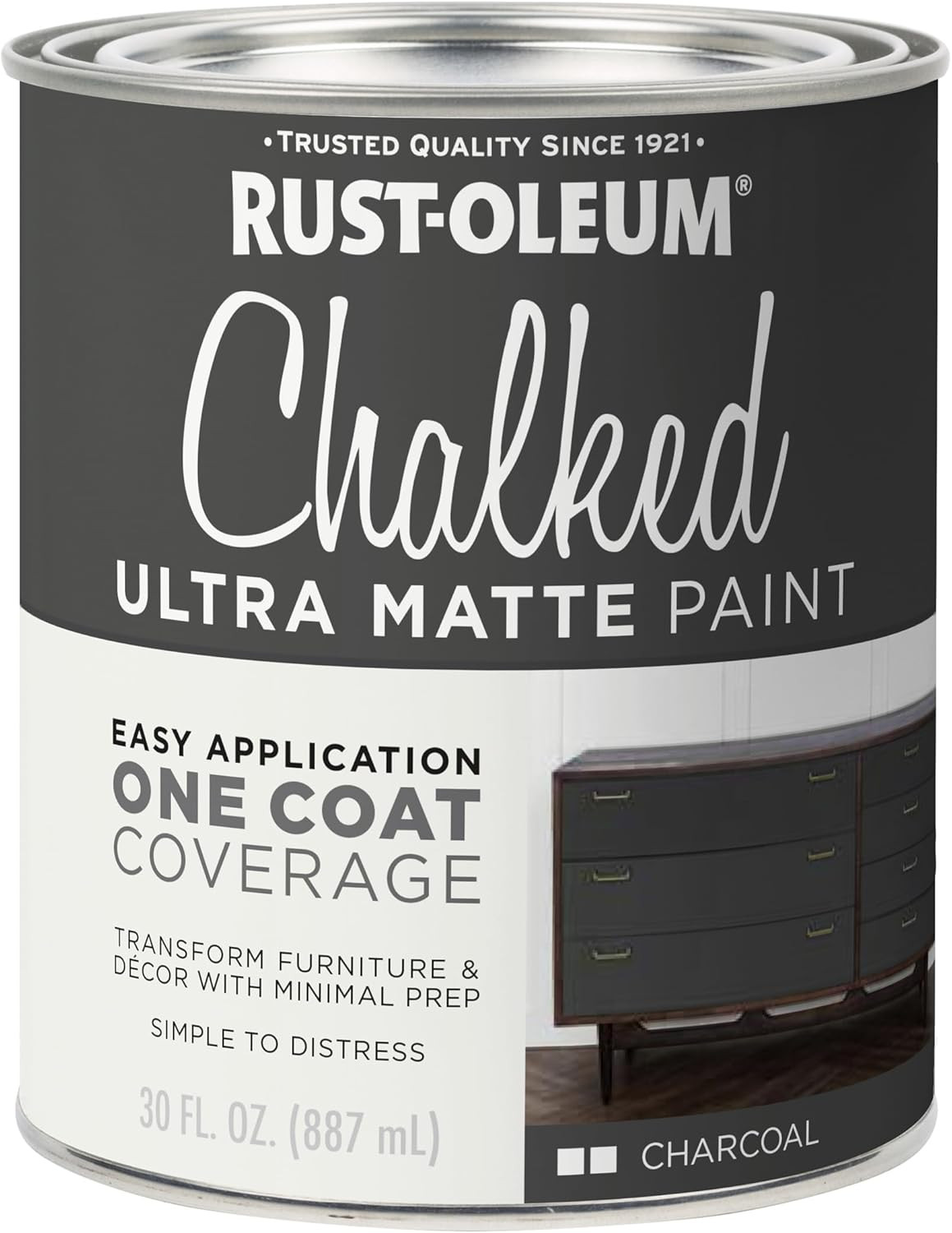 Charcoal Chalked All-In-One Ultra Matte Paint | One Coat Coverage | No Primer, S