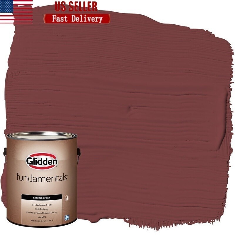 Exterior Paint Flat Low VOC Fade Resistant Mildew Resistant Fast Drying 1 Gallon